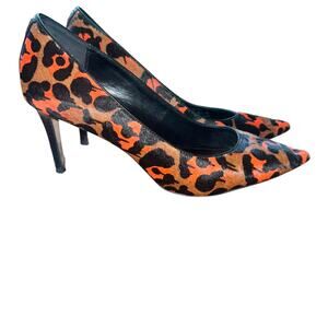 Vintage Coach Wild Beast Haircalf Black Brown Red Orange Size 10